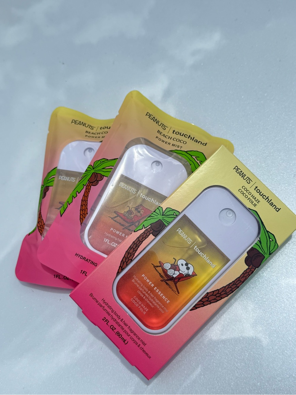 PEANUTS | touchland hand sanitizer Beach Coco Pocket Mist